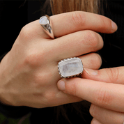 moonstone sterling silver gemstone ring
