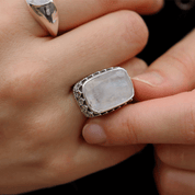moonstone sterling silver gemstone ring