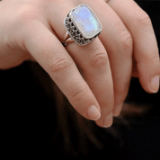 moonstone sterling silver gemstone ring