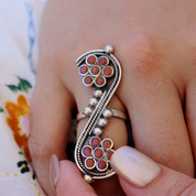ruby quartz sterling silver gemstone ring
