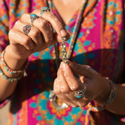 teardrop green amethyst sterling silver bracelet