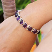 amethyst sterling silver gemstone bracelet