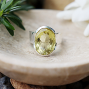 Rey Lemon Quartz Silver Ring