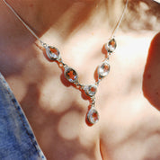 Boho Clear Quartz Gemstone Necklace
