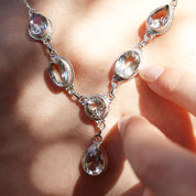 Boho Clear Quartz Gemstone Necklace