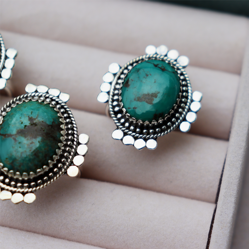 turquoise sterling silver gemstone ring