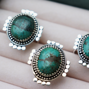 turquoise sterling silver gemstone ring