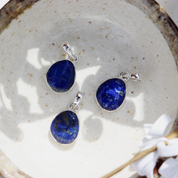 lapis lazuli sterling silver gemstone pendant