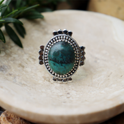 turquoise sterling silver gemstone ring
