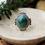 turquoise sterling silver gemstone ring