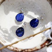 lapis lazuli sterling silver gemstone pendant