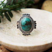 turquoise sterling silver gemstone ring