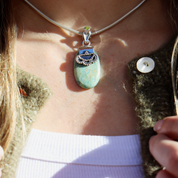 Ruby Fuchsite Peridot Gemstone Pendant