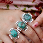turquoise sterling silver gemstone ring