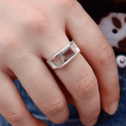 smoky quartz emerald cut sterling silver gemstone ring