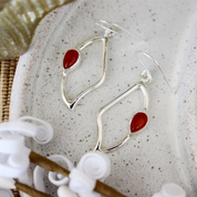 carnelian sterling silver gemstone earrings