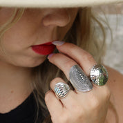 hammered sterling silver ring