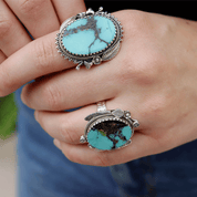 turquoise gemstone silver ring