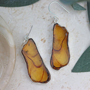 amber silver gemstone earrings