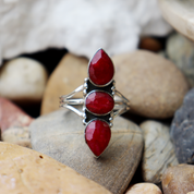 ruby quartz sterling silver gemstone ring