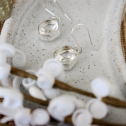 clear quartz sterling silver gemstone earrings