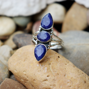 sapphire quartz sterling silver gemstone ring