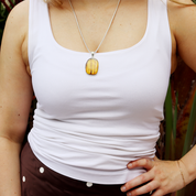 amber sterling silver gemstone pendant