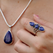 sapphire quartz sterling silver gemstone ring