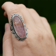 ametrine oval sterling silver gemstone ring