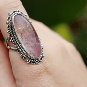 ametrine oval sterling silver gemstone ring