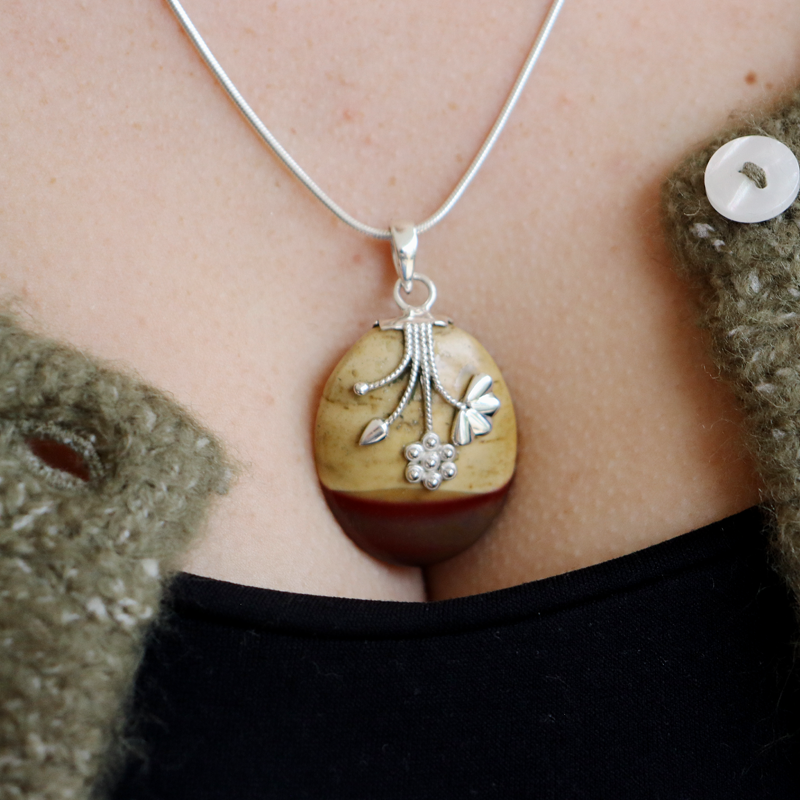 mookaite jasper sterling silver gemstone pendant