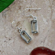green amethyst silver gemstone earrings