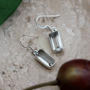green amethyst silver gemstone earrings