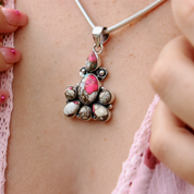 turquoise sterling silver gemstone pendant