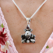 white turquoise sterling silver gemstone pendant