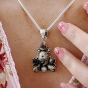 white turquoise sterling silver gemstone pendant