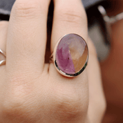 oval ametrine sterling silver gemstone ring