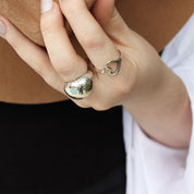 sterling silver hammered ring