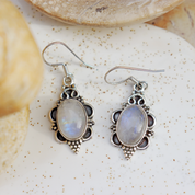 moonstone sterling silver gemstone earrings