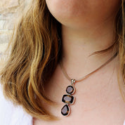 smoky quartz sterling silver gemstone pendant