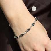 mystic topaz sterling silver gemstone bracelet