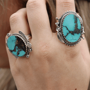 turquoise gemstone silver ring