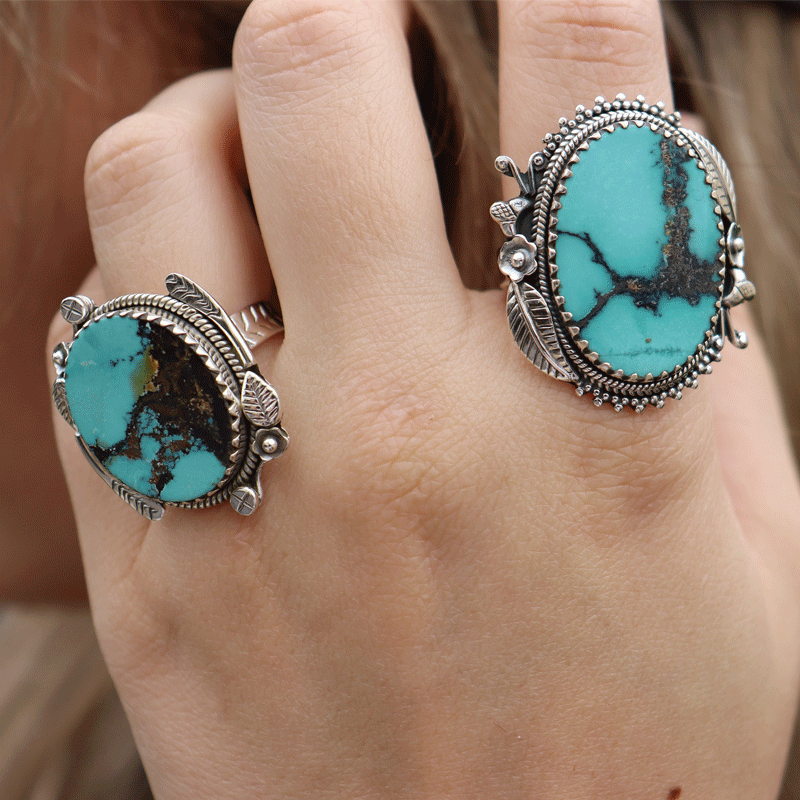 turquoise gemstone silver ring