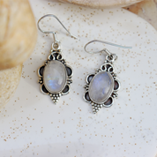 moonstone sterling silver gemstone earrings
