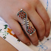 ruby quartz sterling silver gemstone ring