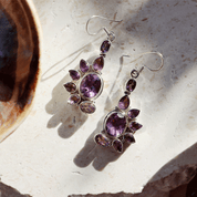 amethyst sterling silver gemstone earrings