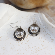 Ava Clear Quartz Gypsy Earrings