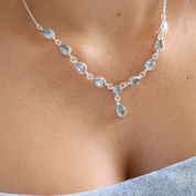 blue topaz sterling silver gemstone necklace