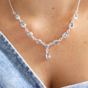 blue topaz sterling silver gemstone necklace