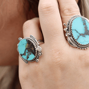 turquoise gemstone silver ring